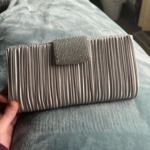 Silver Jessica McClintock clutch